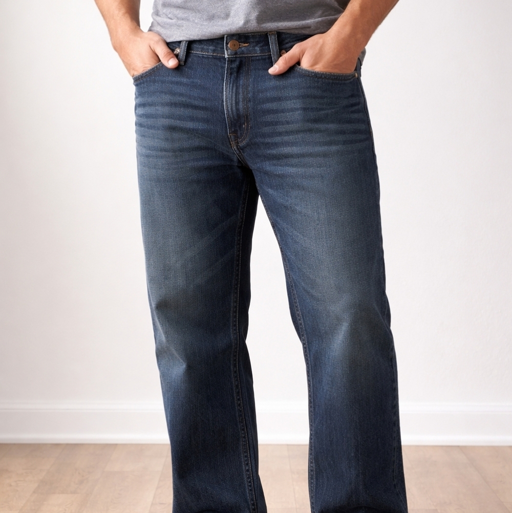 Lee Men's Relaxed Fit Blue Jeans